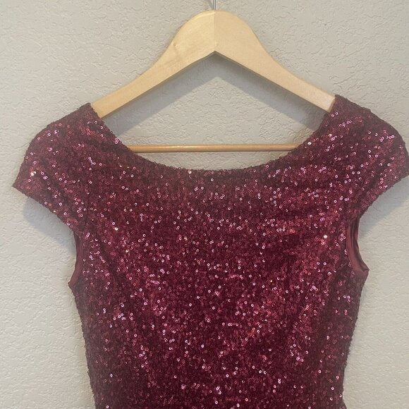 Speechless dress Size 3 Red Sequin Prom Homecoming Holiday Christmas formal - Picture 3 of 10